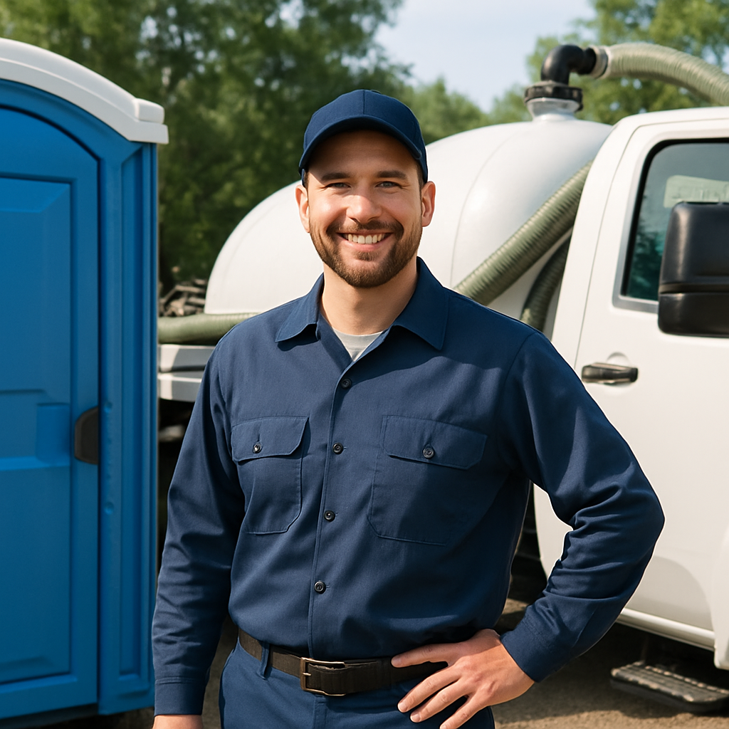 Portable toilet service and maintenance
